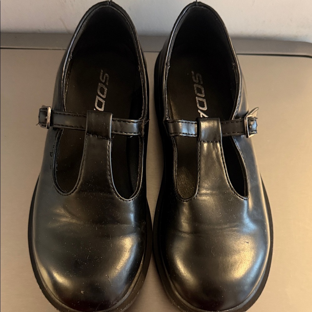 Soda Classic Black Kids Dress Shoes